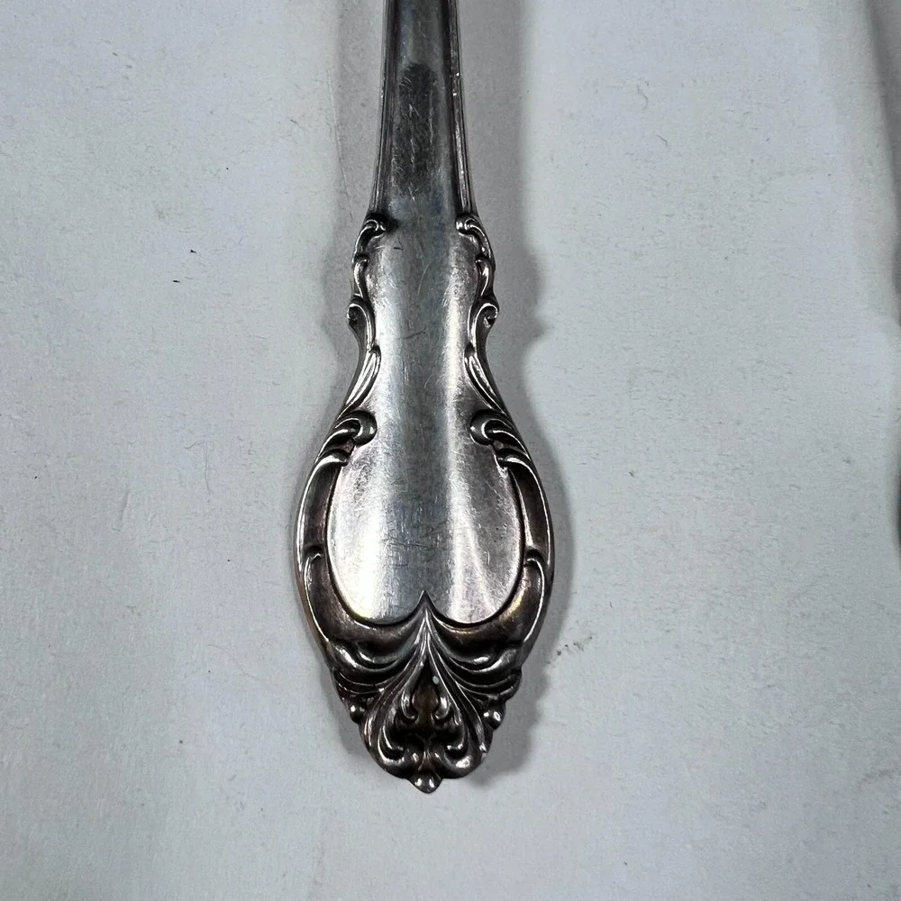 Holmes & Edwards I S Deep Silver Plated Serving Set of 3 Spoon Forks Scalloped